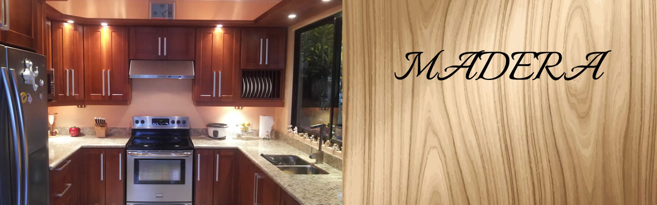 Imagen de madera como material para muebles de cocina